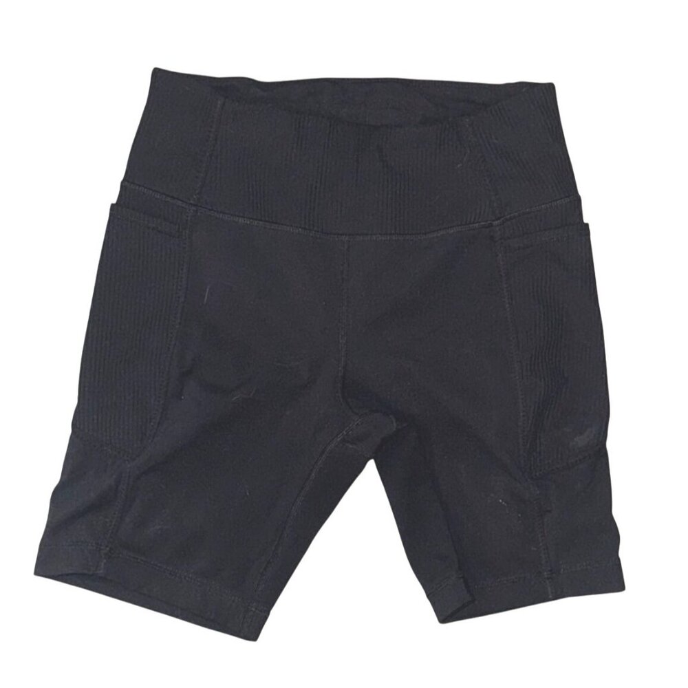 Mondetta Womens Black High-Waisted Biker Shorts M